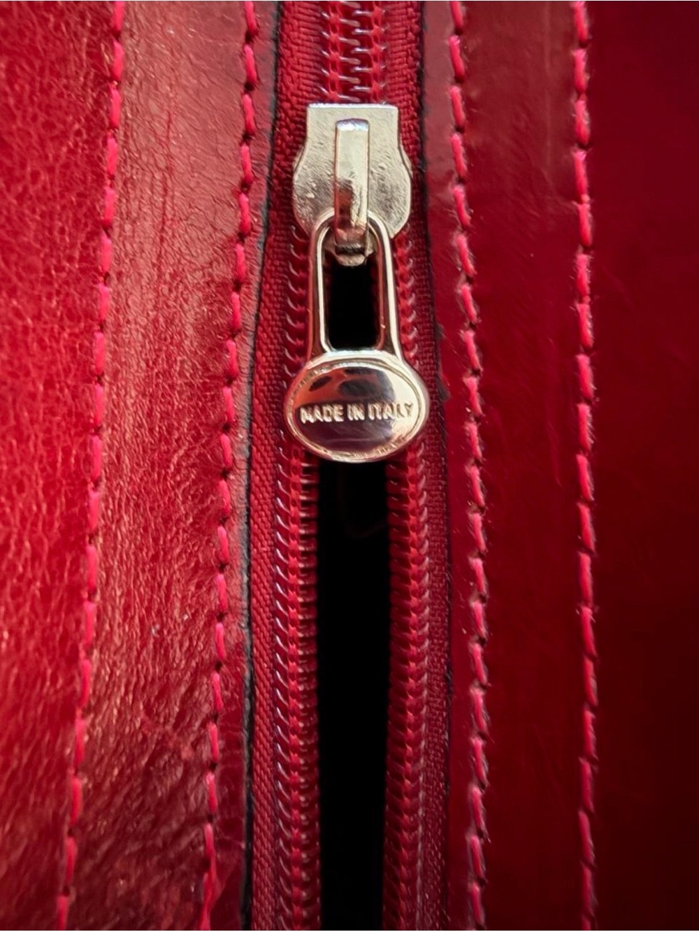 Borse in Pelle Cranberry Italian Leather Tote Bag NWOT - Picture 4 of 10